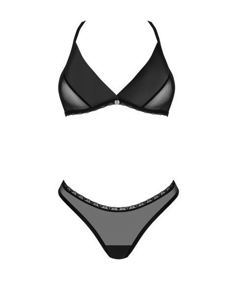 Комплект Obsessive Latinesa 2-pcs set XL/2XL, бюстгальтер та трусики SO9782 фото - купити в секс-шопі Чорний Кролик