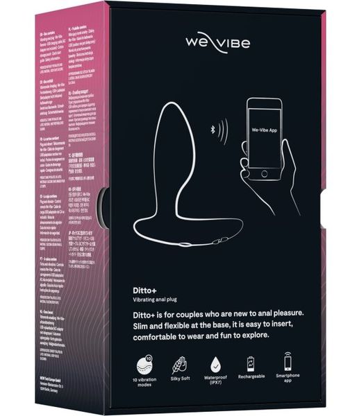 Анальна пробка з вібро We-vibe Ditto+ (Black) 430410 фото - купити в секс-шопі Чорний Кролик