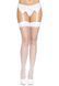 Панчохи-сітка для кріплення на пояс Leg Avenue Nylon Fishnet Thigh Highs White, one size SO7965 фото 4