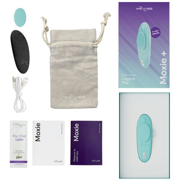 Смарт-вібратор у трусики We-Vibe Moxie+ Aqua, оновлений пульт ДК SO7145 фото - купити в секс-шопі Чорний Кролик