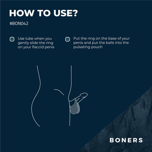 Ерекційне кільце Boners Stimulating Ball Pouch SX3052 фото - купити в секс-шопі Чорний Кролик