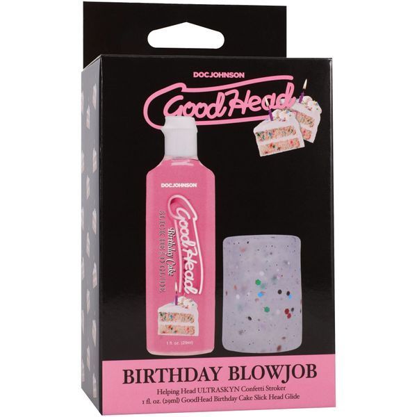 Набір для мінету Doc Johnson GoodHead Birthday Blowjob Kit SX4497 фото - купити в секс-шопі Чорний Кролик