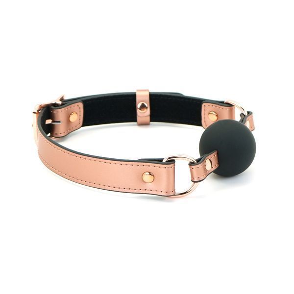 Кляп Liebe Seele Rose Gold Memory Ball Gag SO9493 фото - купити в секс-шопі Чорний Кролик