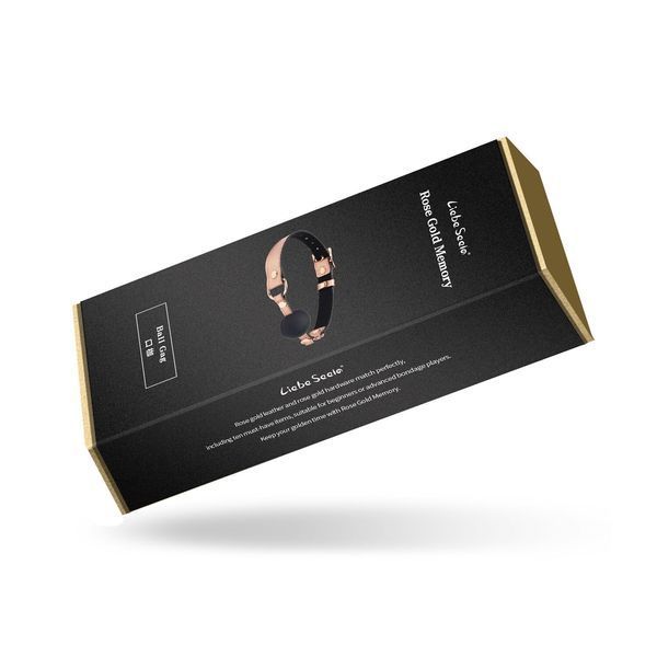 Кляп Liebe Seele Rose Gold Memory Ball Gag SO9493 фото - купити в секс-шопі Чорний Кролик