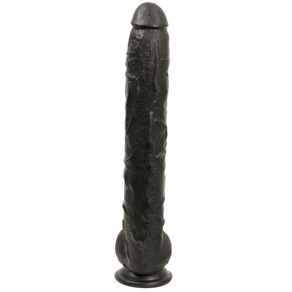 Фалоімітатор Doc Johnson Dick Rambone Cock Black, діаметр 6 см, довжина 42 см, ПВХ SO1547 фото - купити в секс-шопі Чорний Кролик