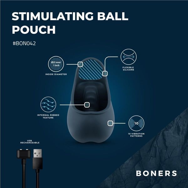 Ерекційне кільце Boners Stimulating Ball Pouch SX3052 фото - купити в секс-шопі Чорний Кролик
