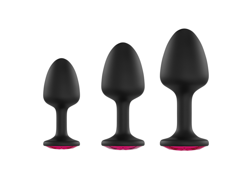 Анальна пробка Dorcel Geisha Plug Ruby L з кулькою всередині, створює вібрації, макс. діаметр 4 см MD1311 фото - купити в секс-шопі Чорний Кролик