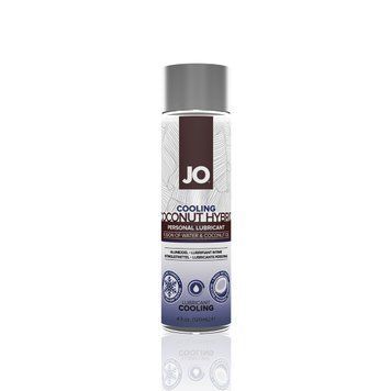 Охолоджувальна змазка-крем з кокосовою олією JO Coconut Hybrid COOLING (120 мл) біла SO1698 фото - купити в секс-шопі Чорний Кролик