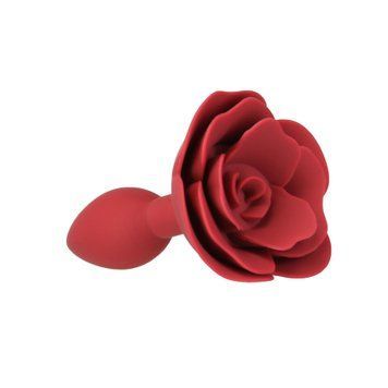 Силіконова анальна пробка Lux Active с розой - Red Rose Silicone Anal Plug SX3924 фото - купити в секс-шопі Чорний Кролик