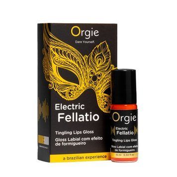 Блиск для губ з ефектом вібрації Orgie Electric Fellatio Lips Gloss, 10 мл, смак фруктового асорті SX1548 фото - купити в секс-шопі Чорний Кролик