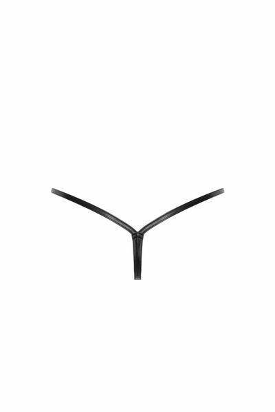 Трусики-стрінги Noir Handmade P012 Wild, S, під латекс, крокодиловий принт, застібки з боків SX0339 фото - купити в секс-шопі Чорний Кролик