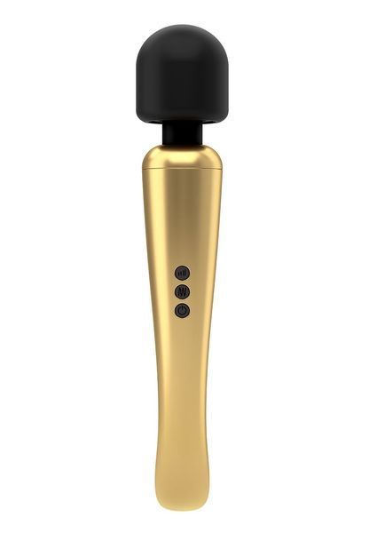 Потужний вібромасажер Dorcel Megawand Gold який перезаряджається, 160 режимів SO1730 фото - купити в секс-шопі Чорний Кролик