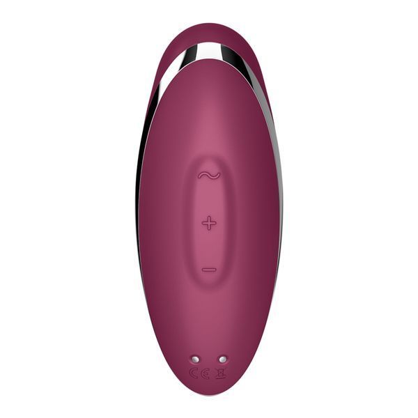 Вібростимулятор-пульсатор Satisfyer Tap & Climax 2 Blue, ефект постукування пальцем SX2185 фото - купити в секс-шопі Чорний Кролик