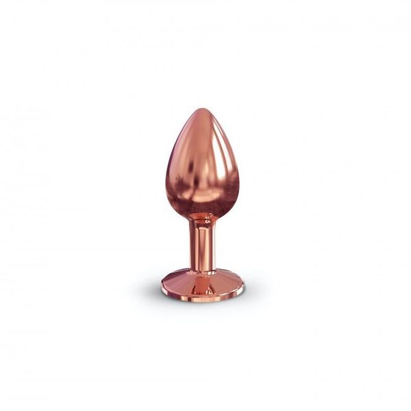 Металева анальна пробка із прикрасою у вигляді кристалу Dorcel - Diamond Plug Rose Gold S SO5534 фото - купити в секс-шопі Чорний Кролик