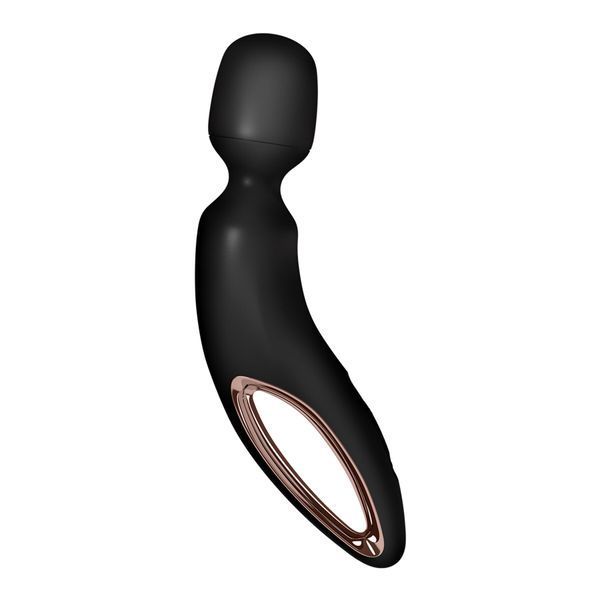 Вібромасажер Satisfyer Wand-erland (Black/Rosegold) SX2698 фото - купити в секс-шопі Чорний Кролик