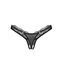 Трусики-стрінги з мереживом Obsessive Arrowel Black crotchless thong 2XL/3XL SX2584 фото 3