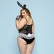 Еротичний костюм зайчика JSY &laquo;Пристрасна Медісон&raquo; Plus Size, Black, боді, вушка, рукавички, хвіст, ч SO8374 фото 2