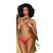 Трусики-тонг Penthouse Dangerous Darling L/XL Red, мереживо, висока посадка, виріз спереду, бантик SO6494 фото 1