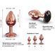 Металева анальна пробка із прикрасою у вигляді кристалу Dorcel - Diamond Plug Rose Gold S SO5534 фото 4