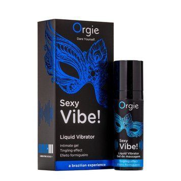 Рідкий вібратор Orgie Sexy Vibe! Liquid Vibrator, 15 мл, з ефектом мурашок SX1549 фото - купити в секс-шопі Чорний Кролик