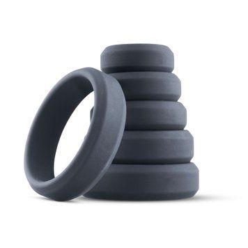 Набір ерекційних кілець Boners 6-Piece Cock Ring Set, діаметр від 2,6 до 5,7 см, силікон SO8847 фото - купити в секс-шопі Чорний Кролик