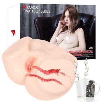 Мастурбатор Kokos 004 Vailla ONAHOLE Real Vagina 2WayPlus з вібрацією та масажем SX3236 фото - купити в секс-шопі Чорний Кролик