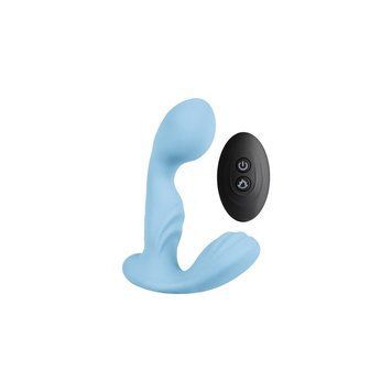 Вібромасажер простати S Pleasures Premium FUZZY, бірюзовий, з рельєфом, 10 режимів вібрації SX4593 фото - купити в секс-шопі Чорний Кролик