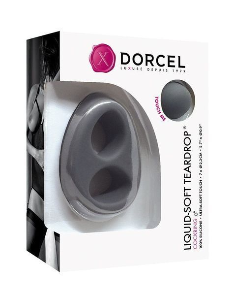 Ерекційне кільце Dorcel Liquid-Soft Teardrop для члена і мошонки, soft-touch силікон SO2346 фото - купити в секс-шопі Чорний Кролик