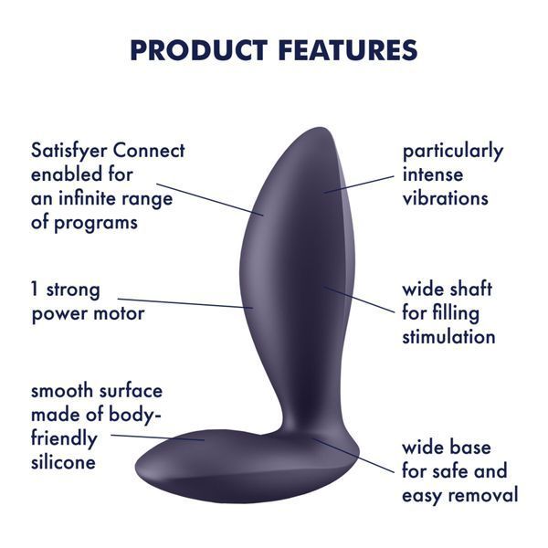 Анальна смарт-пробка з вібрацією Satisfyer Power Plug, дуже потужна SO8678 фото - купити в секс-шопі Чорний Кролик