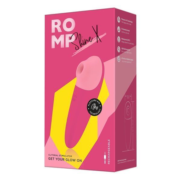 Вакуумний кліторальний стимулятор Romp Shine X, 10 рівнів інтенсивності SX0535 фото - купити в секс-шопі Чорний Кролик