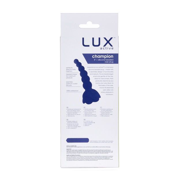 Анальний ланцюжок Lux Active с розой - Champion Rose SX3925 фото - купити в секс-шопі Чорний Кролик