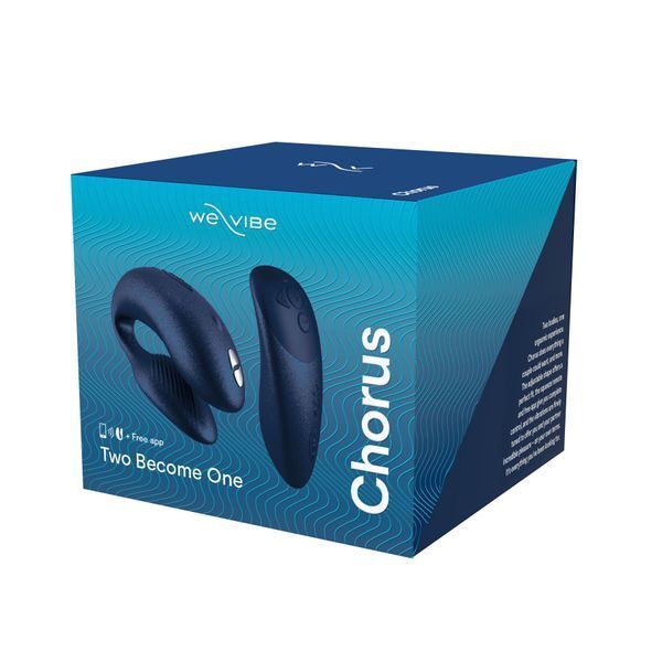 Смарт-вібратор для пар We-Vibe Chorus Cosmic Blue, сенсорне керування вібраціями стисненням пульта SO6923 фото - купити в секс-шопі Чорний Кролик