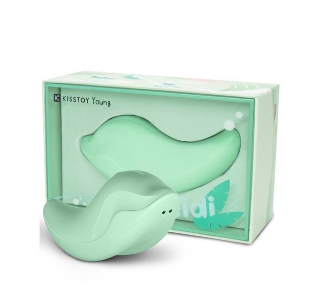Вібратор та кліторальний стимулятор KISSTOY Heidi Green SX3313 фото - купити в секс-шопі Чорний Кролик