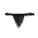 Набір Intt BRAZILIAN PANTY BLACK: трусики на зав&rsquo;язках S-XL з перлинним кільцем + полунична змазка SO7129 фото 3