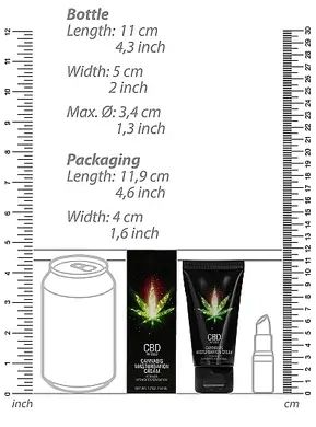 Стимулюючий крем для жінок Shots-CBD Cannabis Masturbation Cream For Her, 50 ml  PHA137 фото - купити в секс-шопі Чорний Кролик