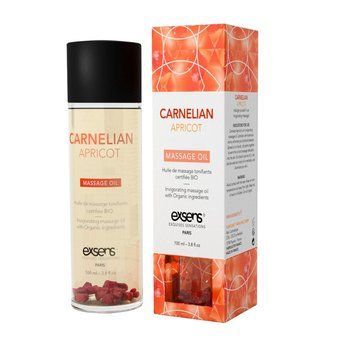 Масажна олія EXSENS Carnelian Apricot (бадьорна з сердоліком) 100мл, натуральна SO2378 фото - купити в секс-шопі Чорний Кролик