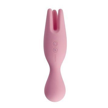 Подвійний вібратор для чутливих зон Svakom Nymph Pale Pink SO4850 фото - купити в секс-шопі Чорний Кролик