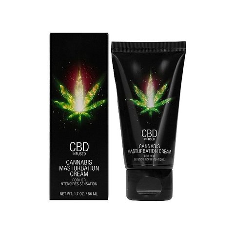 Стимулюючий крем для жінок Shots-CBD Cannabis Masturbation Cream For Her, 50 ml  PHA137 фото - купити в секс-шопі Чорний Кролик