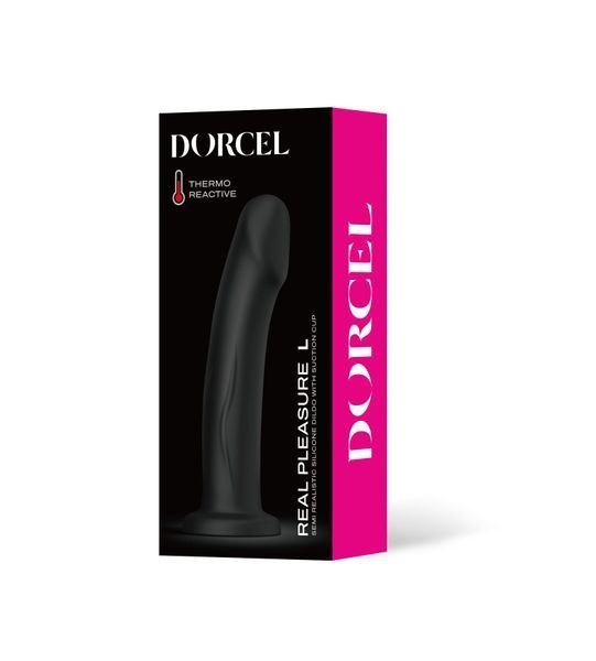 Фалоімітатор Dorcel Real Pleasure L Black SX2268 фото - купити в секс-шопі Чорний Кролик