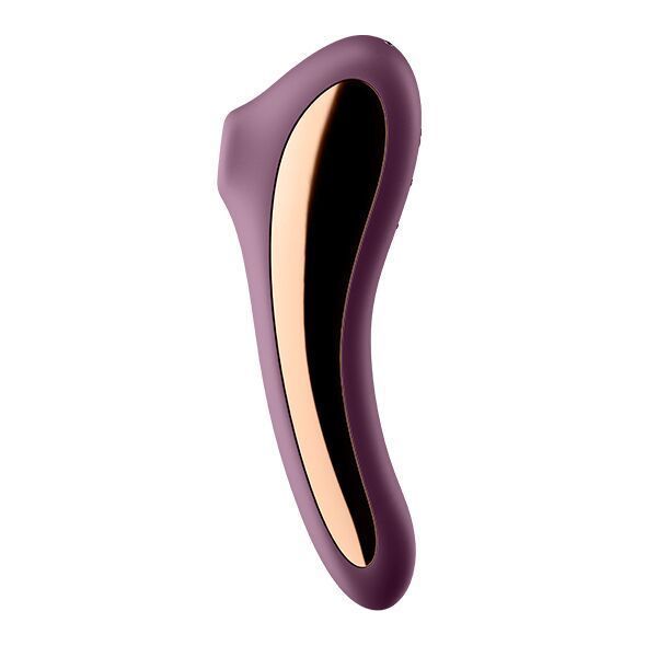 Вакуумний стимулятор з вібрацією Satisfyer Dual Kiss Wine Red SO6115 фото - купити в секс-шопі Чорний Кролик