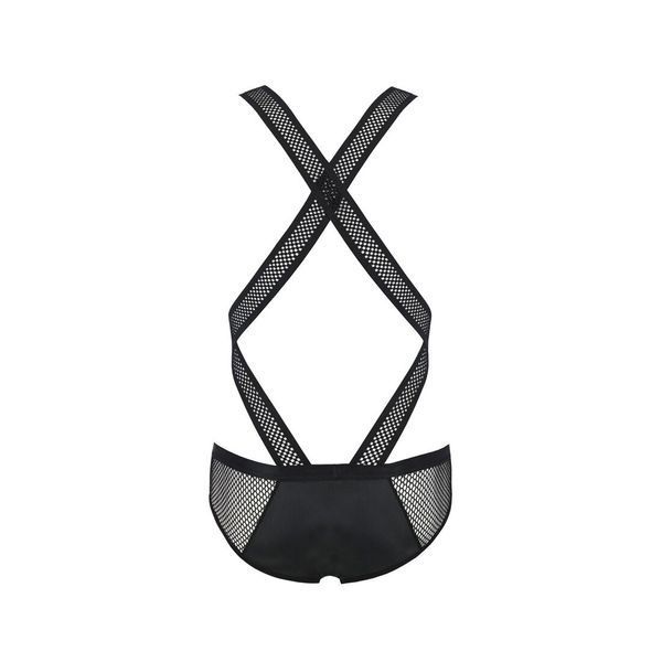 Чоловіче еротичне сітчасте боді Passion 045 VICTOR XXL/XXXL Black, екошкіра, сітка SO7608 фото - купити в секс-шопі Чорний Кролик