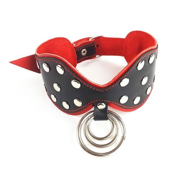 Нашийник з натуральної шкіри Art of Sex - Collar Butterfly SO5180 фото - купити в секс-шопі Чорний Кролик