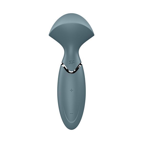 Вібромасажер Satisfyer Mini Wand-er Grey SO7793 фото - купити в секс-шопі Чорний Кролик
