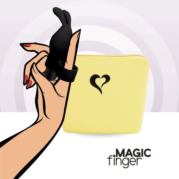 Вібратор на палець FeelzToys Magic Finger Vibrator Black SO4436 фото - купити в секс-шопі Чорний Кролик