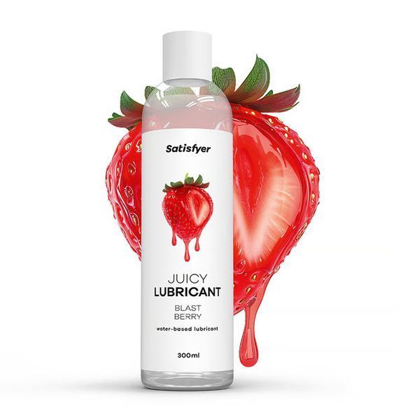 Лубрикант на водній основі Satisfyer Juicy Lubricant Blast Berry water based 300 мл SX2722 фото - купити в секс-шопі Чорний Кролик