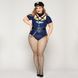 Еротичний костюм поліціянтки JSY &laquo;Пустотлива Кетт&raquo; Plus Size, blue, боді, головний убір поліціянтки SO8377 фото 1