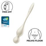 Вагінальні смарт-кульки з вібрацією Satisfyer Love Birds 1 Connect App White, 78 г SX0569 фото - купити в секс-шопі Чорний Кролик
