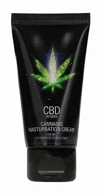 Стимулюючий крем для чоловіків Shots-CBD Cannabis Masturbation Cream For him, 50 ml PHA136 фото - купити в секс-шопі Чорний Кролик