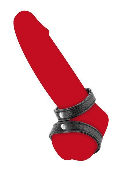 Подвійне ерекційне кільце з обхватом для мошонки Fetish Tentation Double Сockring SO4664 фото - купити в секс-шопі Чорний Кролик