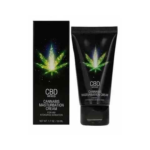 Стимулюючий крем для чоловіків Shots-CBD Cannabis Masturbation Cream For him, 50 ml PHA136 фото - купити в секс-шопі Чорний Кролик